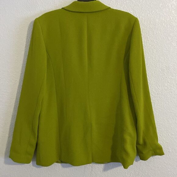 OPEN EDIT- CURVE HEM BLAZER IN OLIVE SEED (green)- Size small - Picture 7 of 11